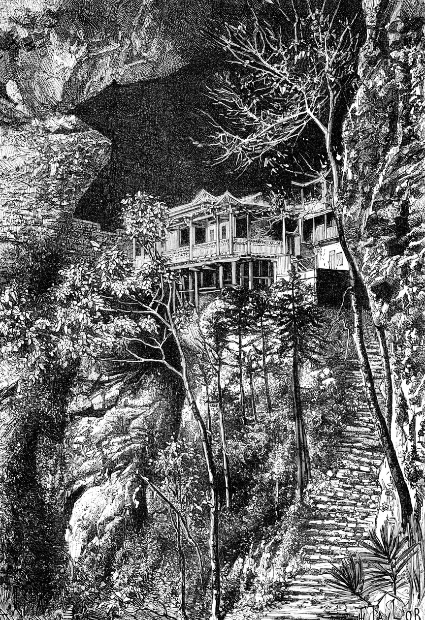 Budist manastırı, Min'de Yuen-Fu, Fuchu-Fu'nun güneyinde, c1890 by Armand Kohl