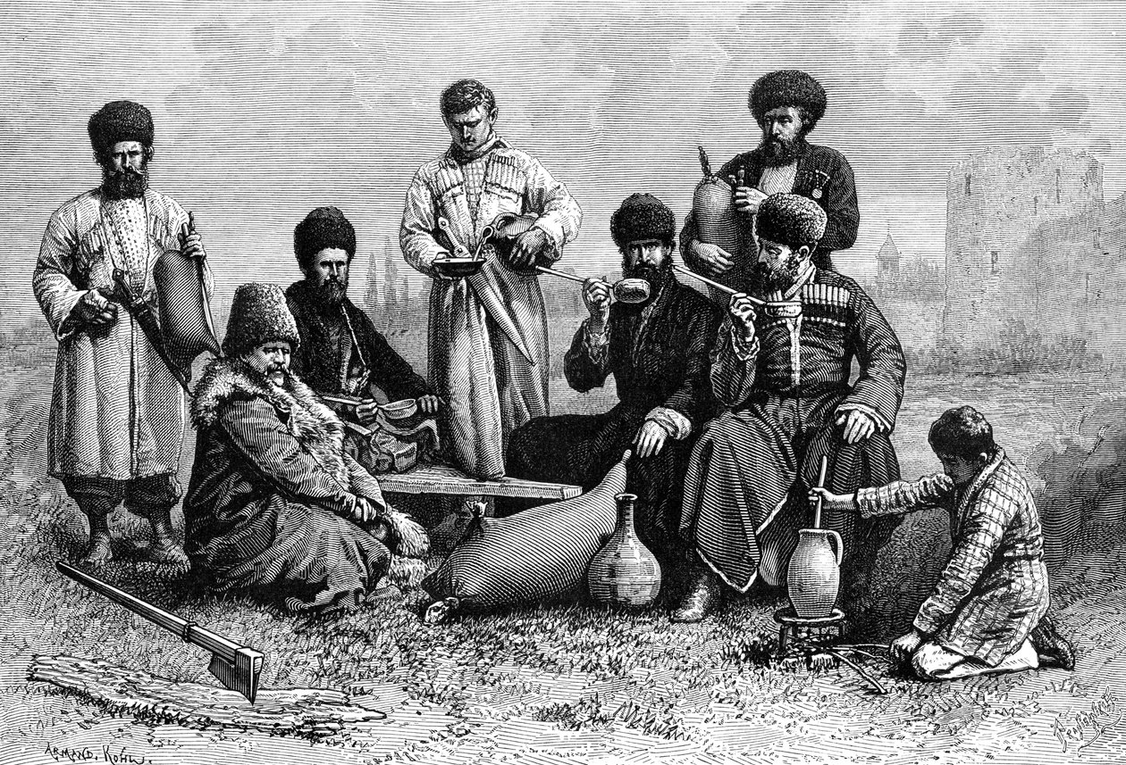 Gürcü erkekler, 1895. by Armand Kohl