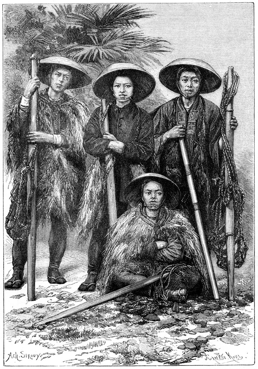 Japon köylüler, 1895. by Armand Kohl