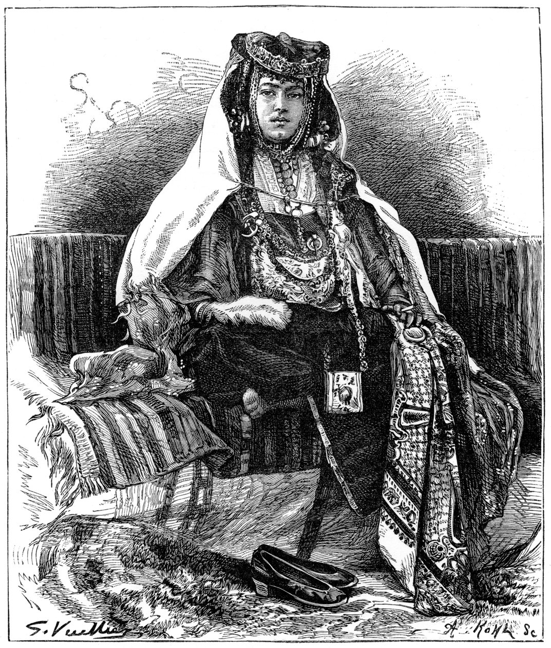 Ouled Tırnak dansçısı, Cezayir, c1890 by Armand Kohl
