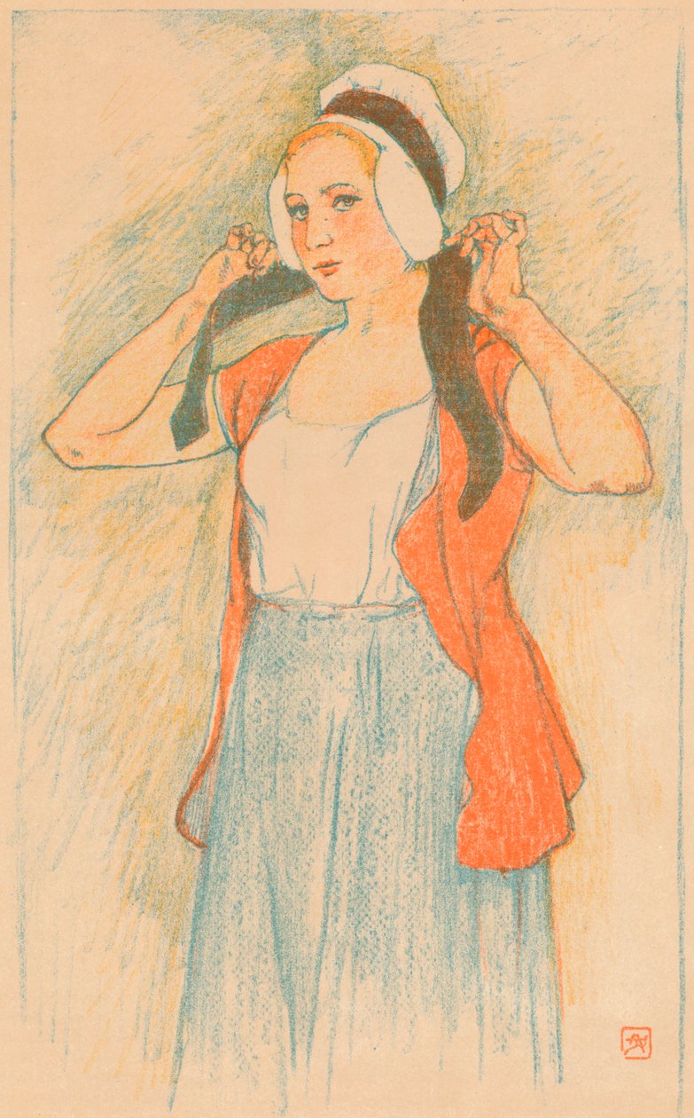 Armand Rassenfosse, c1898 tarafından bir otomatik litografi by Armand Rassenfosse
