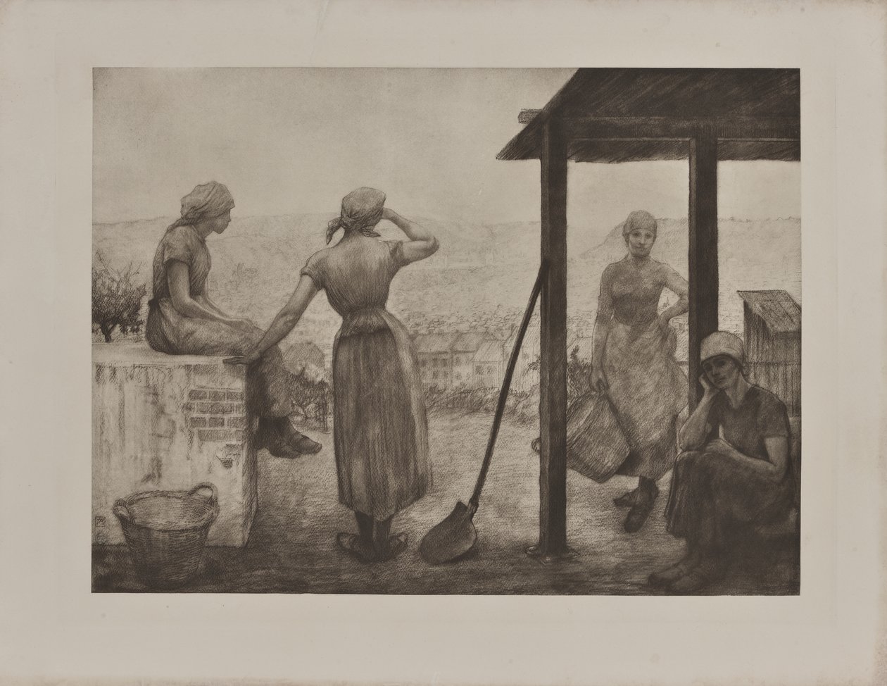 Kadın Madenciler (baskı) by Armand Rassenfosse