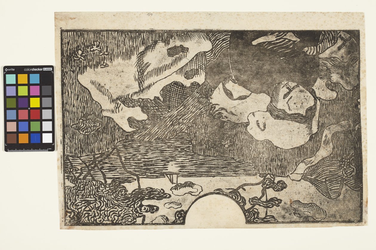 Dekorasyon De Bretagne - Un Jour D'Été (Breton Dekorasyonu - Bir Yaz Günü) c.1894 (sugar-lift aquatint) by Armand Séguin