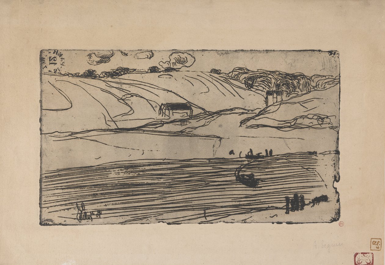 La Peche (Balık Tutma) 1893 (gravür ve rulet) by Armand Séguin