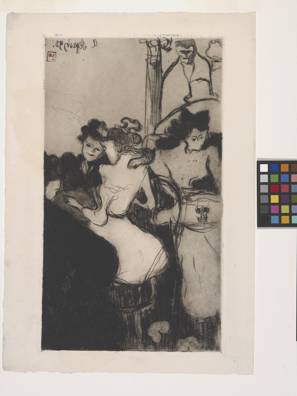 Le Bar (The Bar) (gravür, yumuşak zemin gravürü, aquatint ve rulet) by Armand Séguin