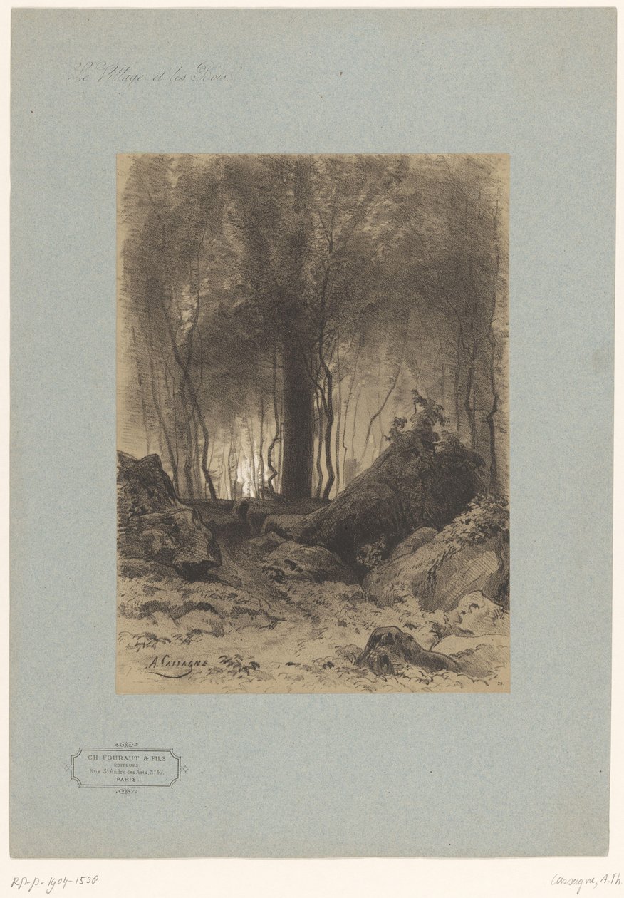 Kayalar ile orman manzarası Köyler ve ormanlarla dolu manzaralar (dizi başlığı) Le köy et les bois (nesne üzerinde dizi başlığı) by Armand Theophile Cassagne