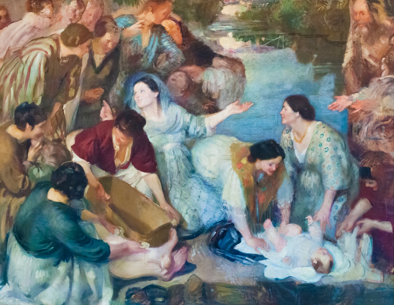 Musa sular tarafından kurtarıldı by Armando Spadini