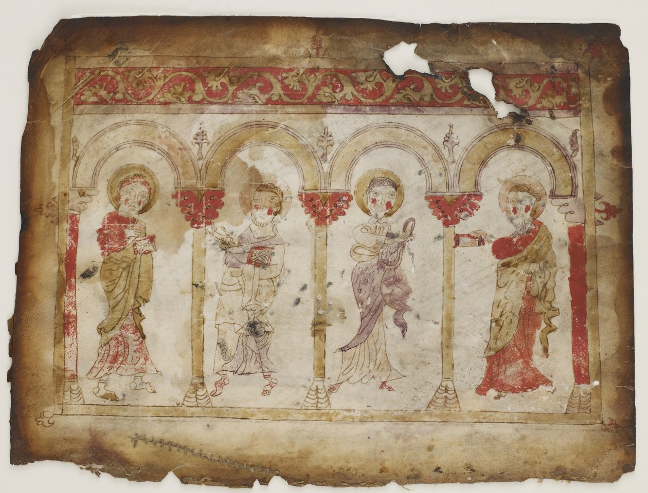 Müjdecilerin bir müjdeden portresi (parşömen üzerine opak suluboya, mürekkep ve altın) by Armenian School