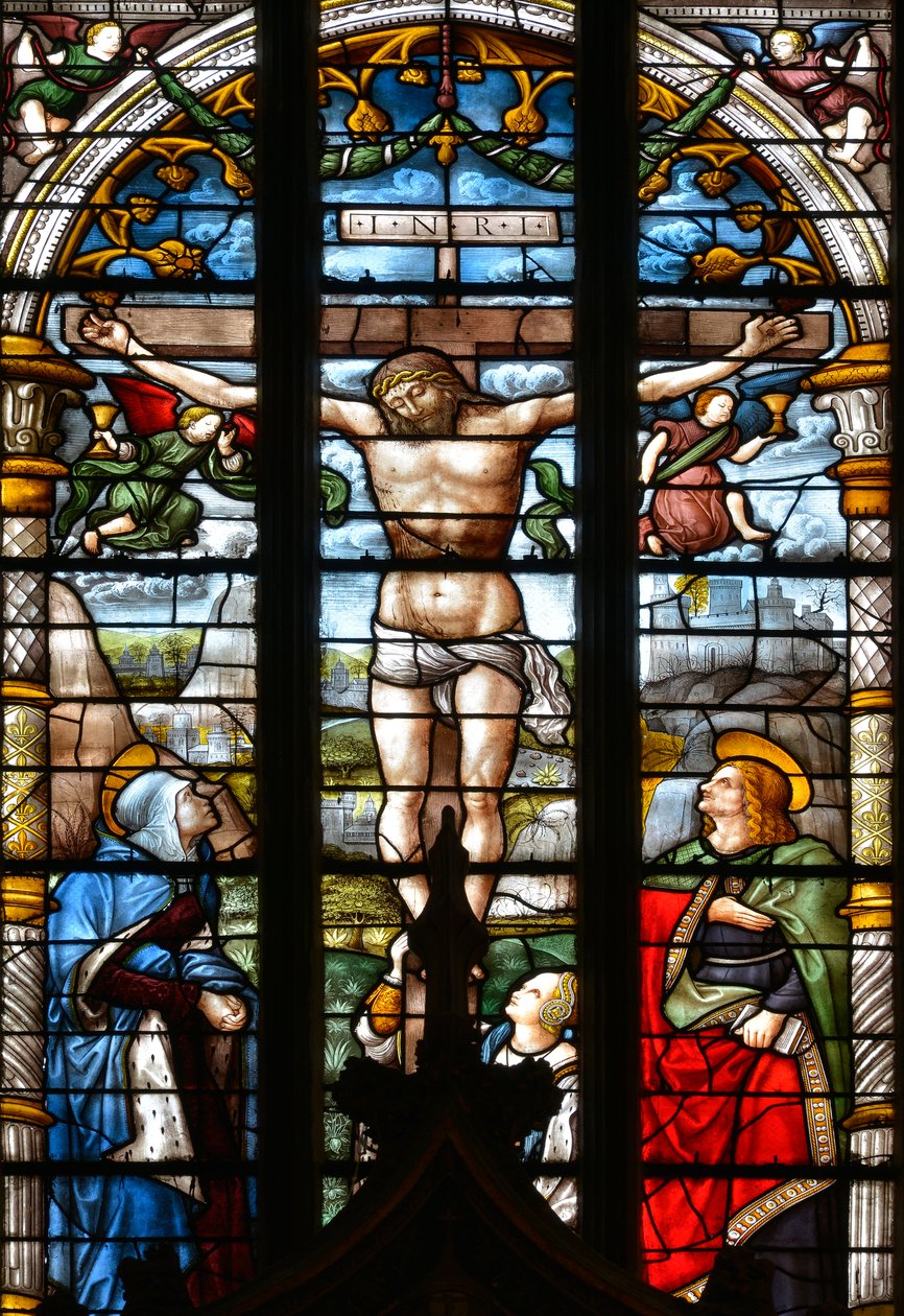 Çarmıha Gerilme, Bakire Meryem, Aziz John ve Mary Magdalene ile Haç