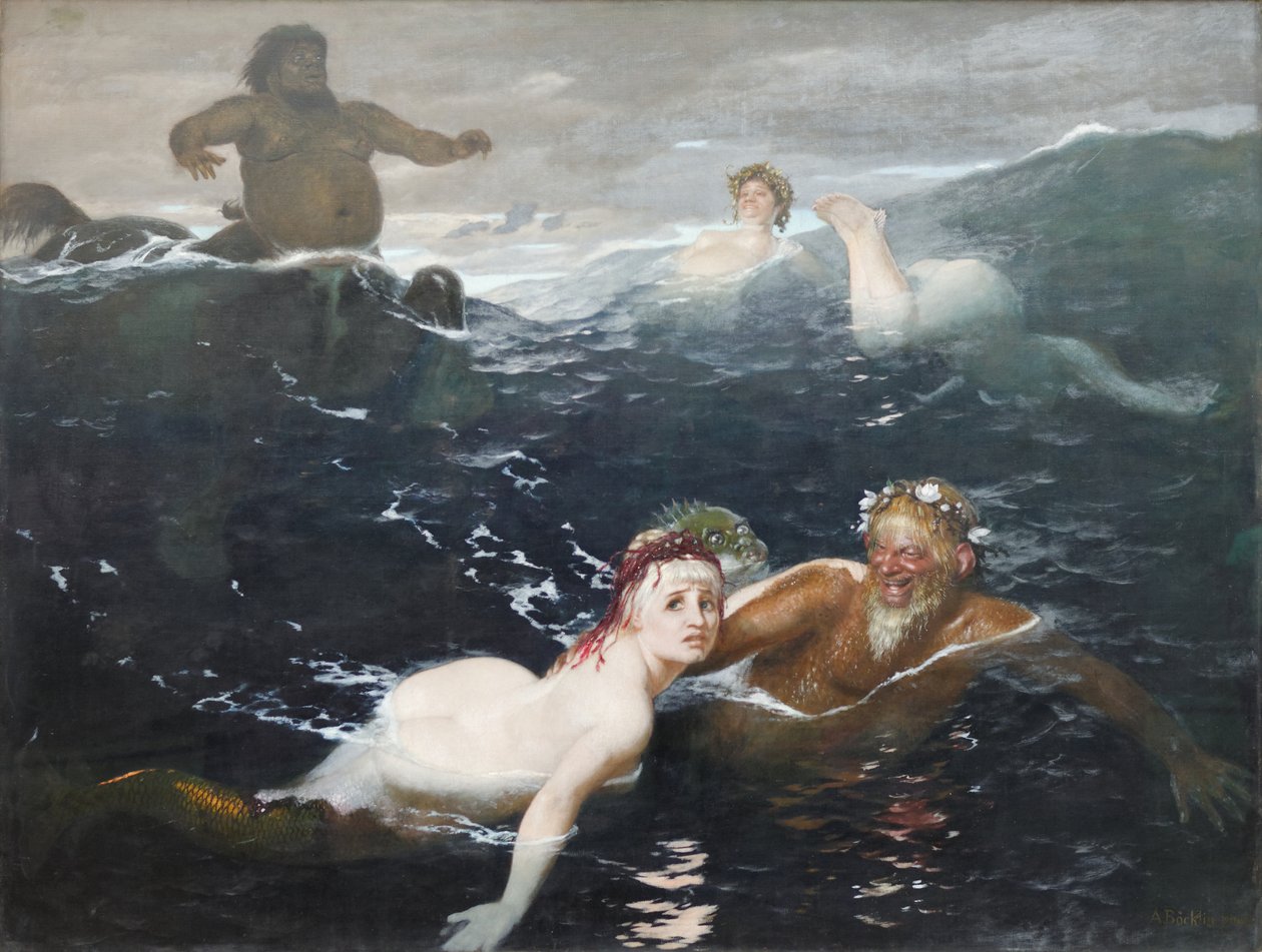 Dalgalar oyununda by Arnold Böcklin