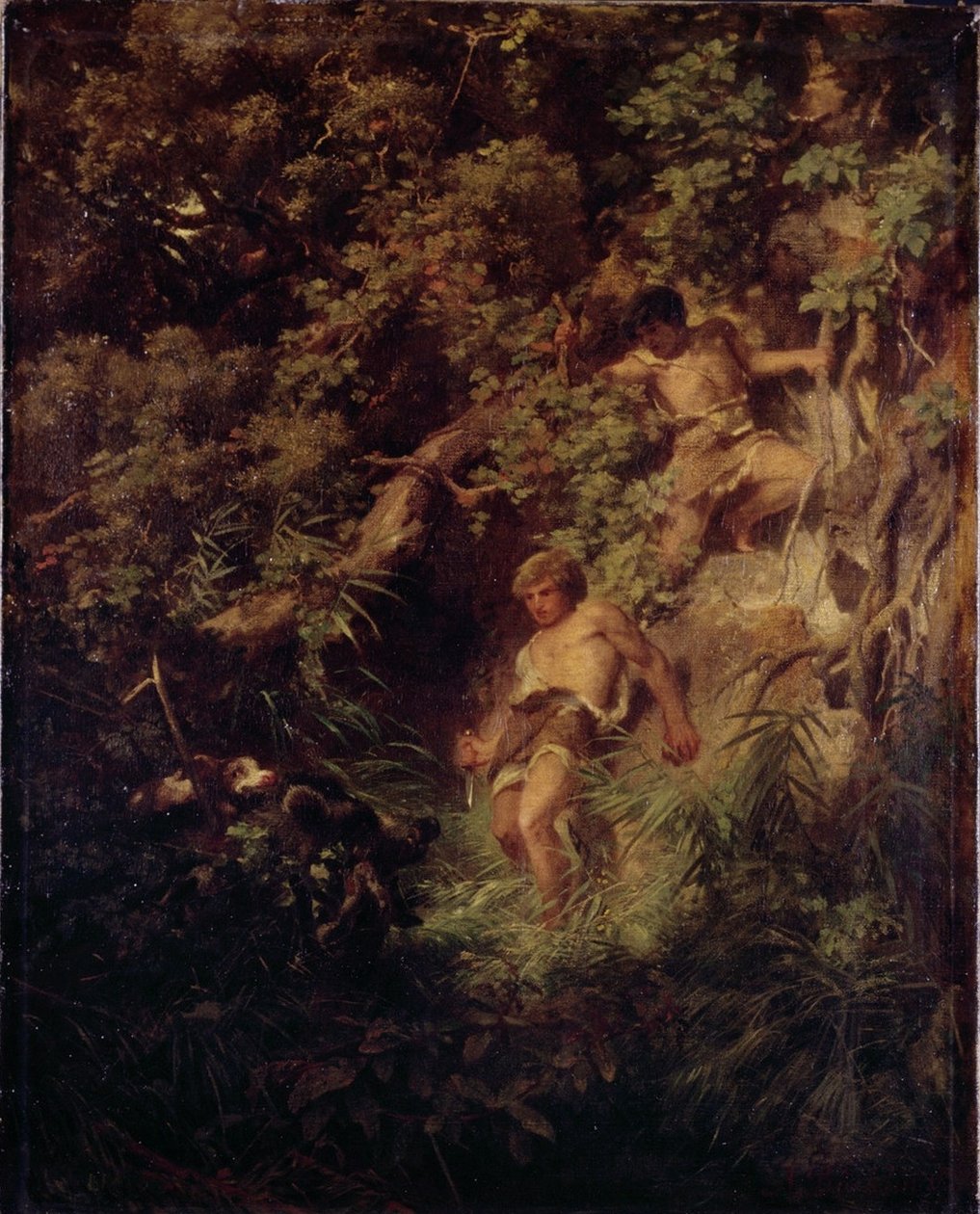 Germen kabileleri domuz avında by Arnold Böcklin