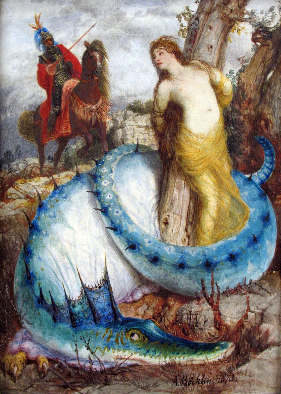 Ruggiero ve Angelica by Arnold Böcklin