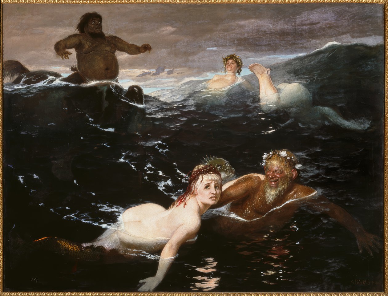 dalgaların oyununda by Arnold Böcklin