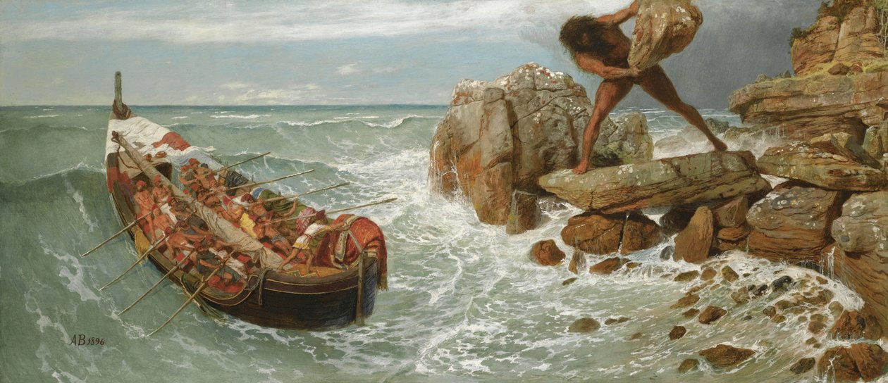 Odysseus ve Polyphemus, 1896 by Arnold Böcklin
