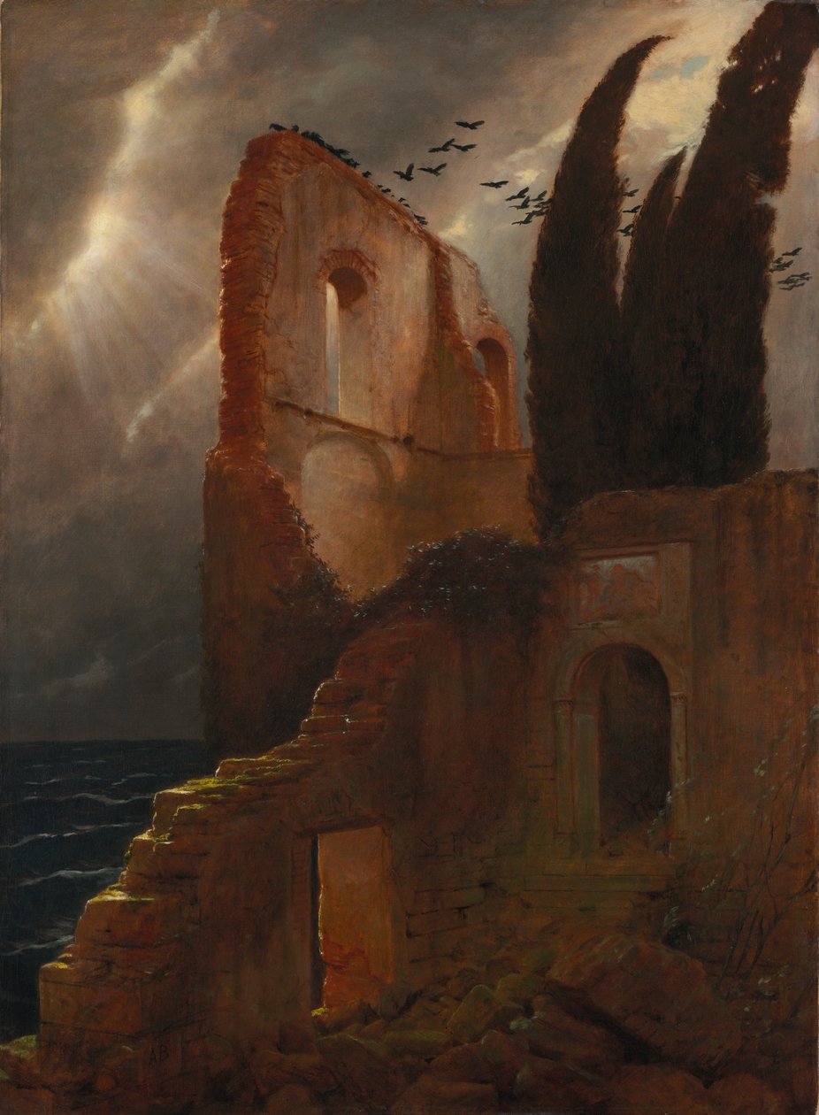 Deniz kenarındaki harabe by Arnold Böcklin