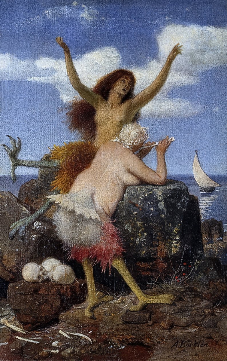 Sirenler. 1875 by Arnold Böcklin