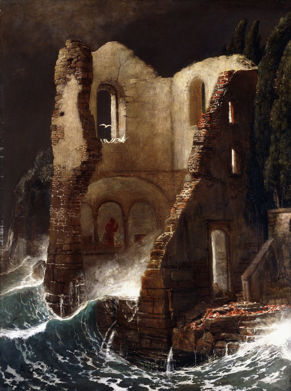 Şapel; Kapelle ölmek, 1898 by Arnold Böcklin