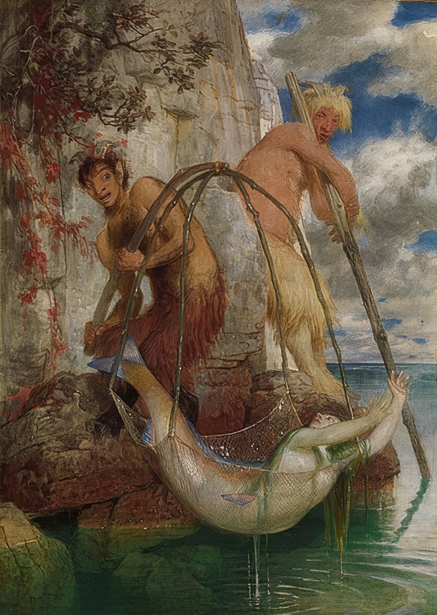 İki balıkçı paneli. 1874 by Arnold Böcklin