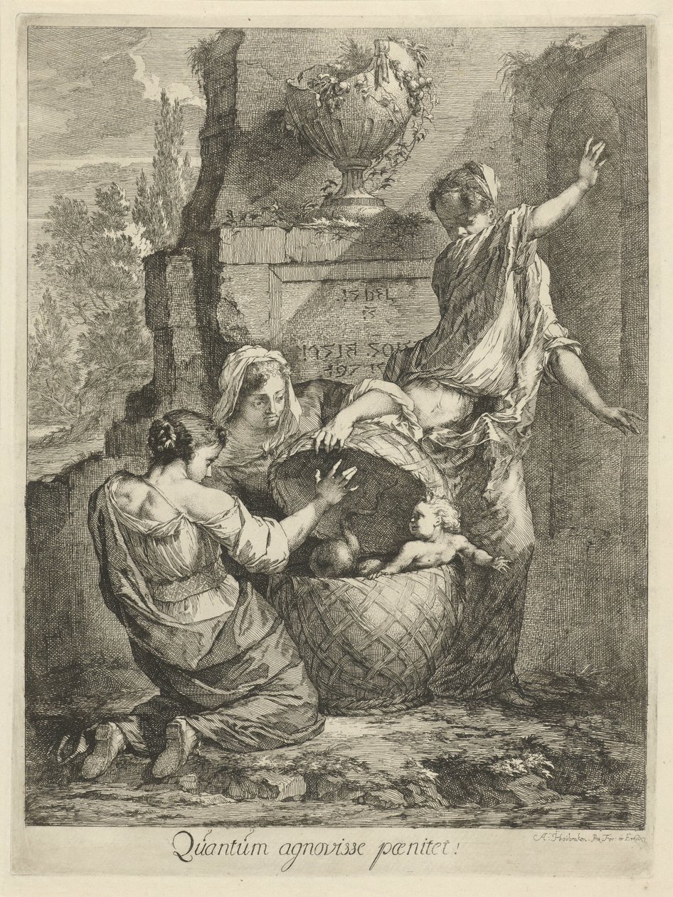 Erichthonius gevonden kapı de kuru dochters van Cecrops Pişmanlık ne kadar kabul edilir (nesne üzerindeki başlık) by Arnold Houbraken
