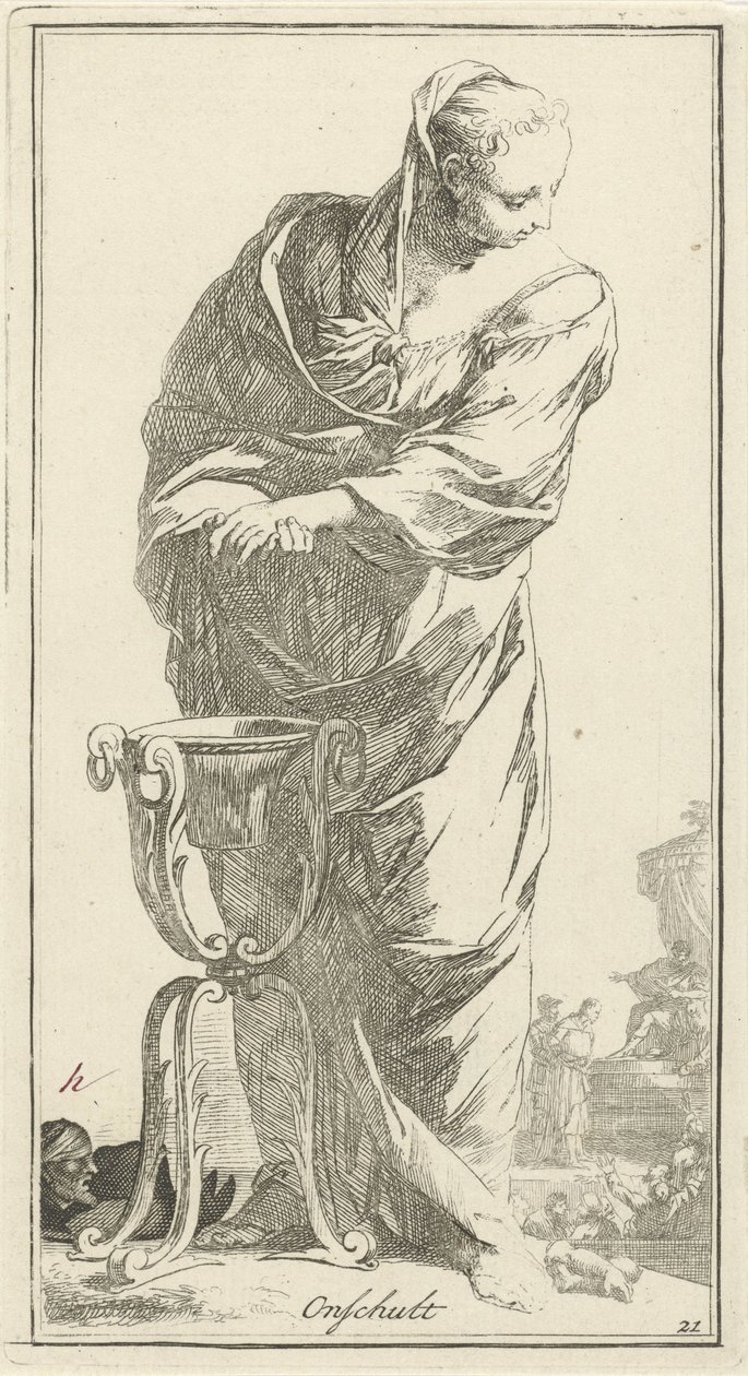 masumiyetin kişileştirilmesi Masumiyet (nesne üzerindeki başlık) Kırk bir parça, birkaç Sinne heykeli (seri başlığı) by Arnold Houbraken