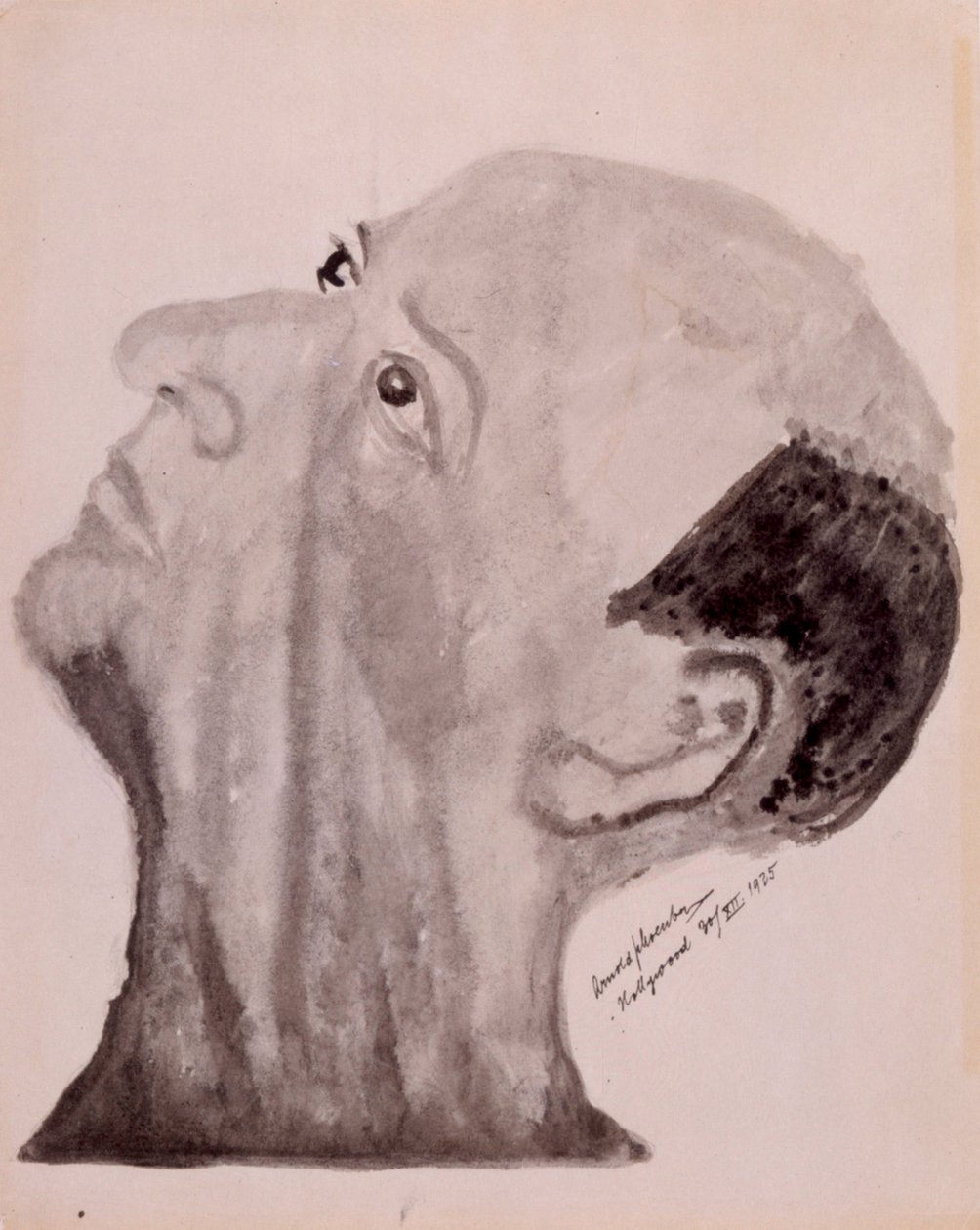 Arnold Schoenberg otoportresi - Hollywood 1923 by Arnold Schoenberg