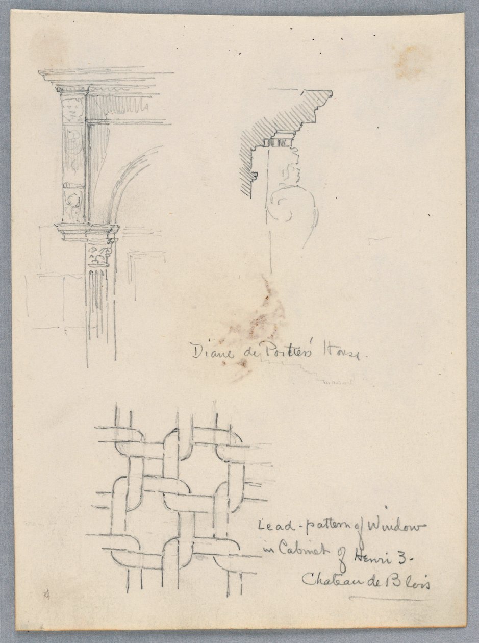 Diane de Poiters'ın evinden Mimari Detaylar by Arnold William Brunner