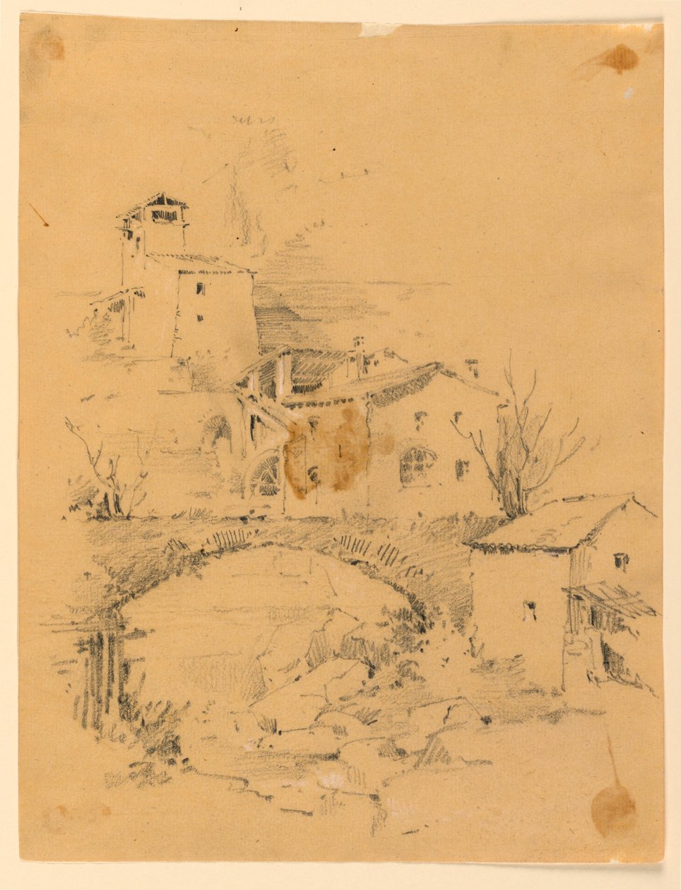 Bir Dere Üzerinde Değirmen by Arnold William Brunner