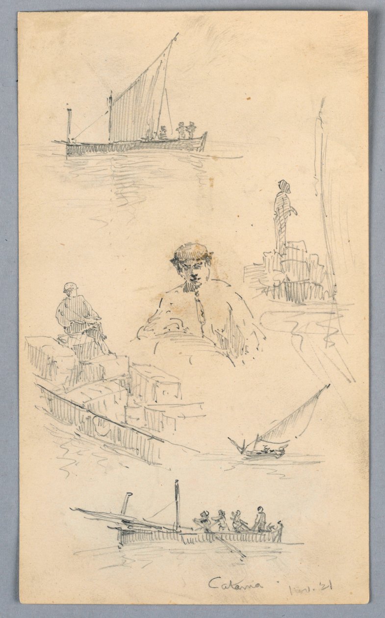 Katanya Limanı'ndaki Eskizler by Arnold William Brunner