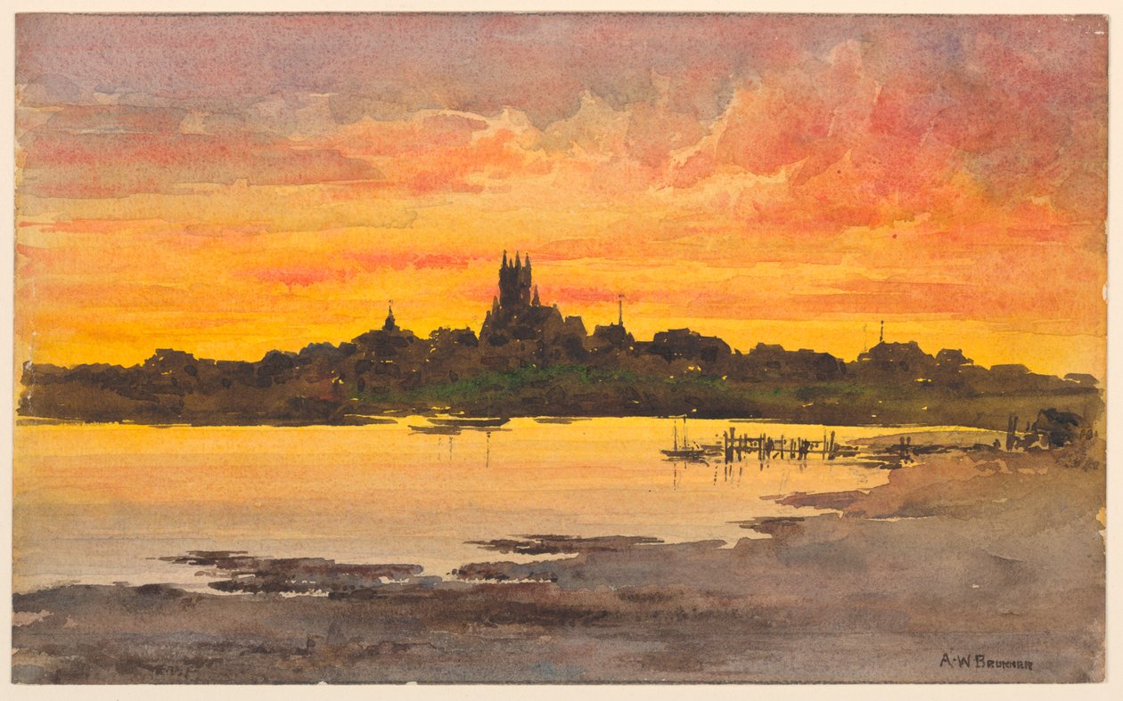 Günbatımı, Nantucket by Arnold William Brunner