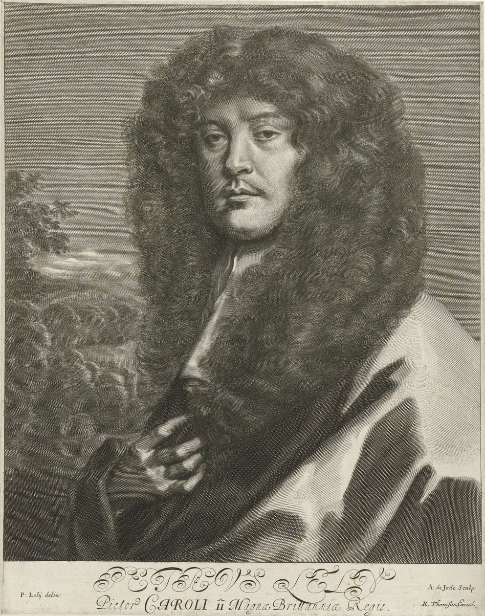 Portret van Sir Peter Lely by Arnold de Jode