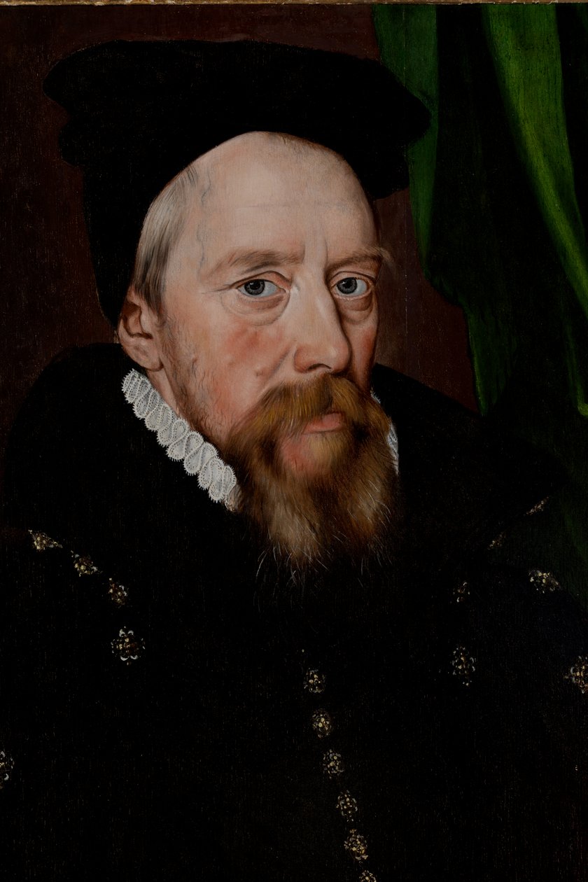 William Cecil, Lord Burghley (1520-1598), c.1575 (panel üzerine yağlıboya) by Arnold von (by or after) Brounckhorst