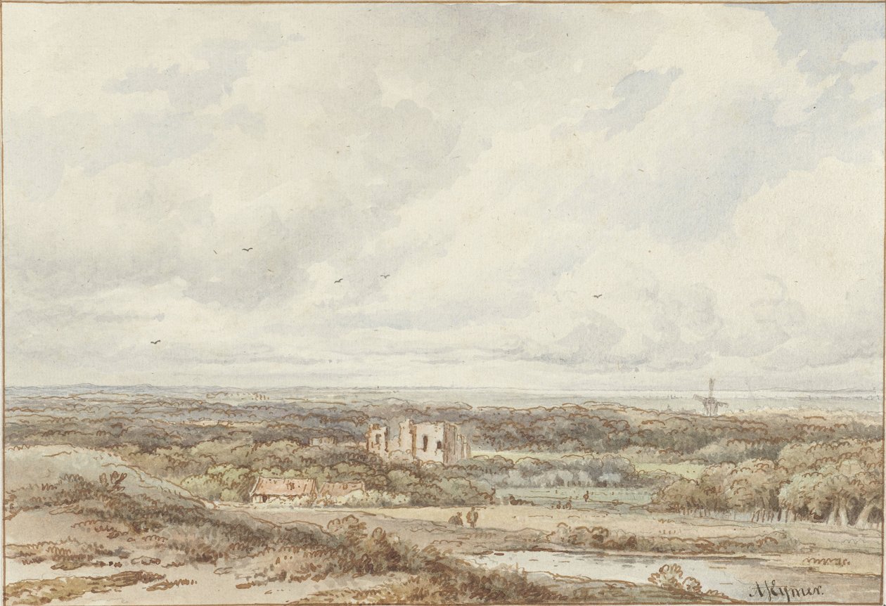 Brederode harabelerinin kum tepelerinden görünüm by Arnoldus Johannes Eymer