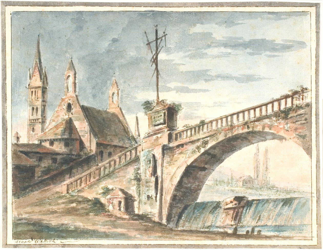 Kilise ve köprü by Aron Wallick
