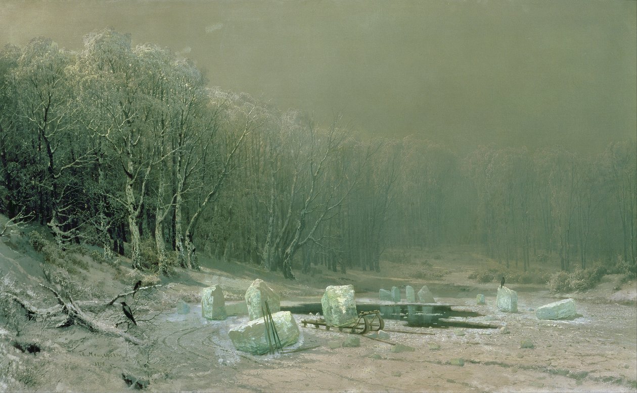 Kış, Buz Bırakma, 1878 by Arseniy Ivanovich Meshchersky