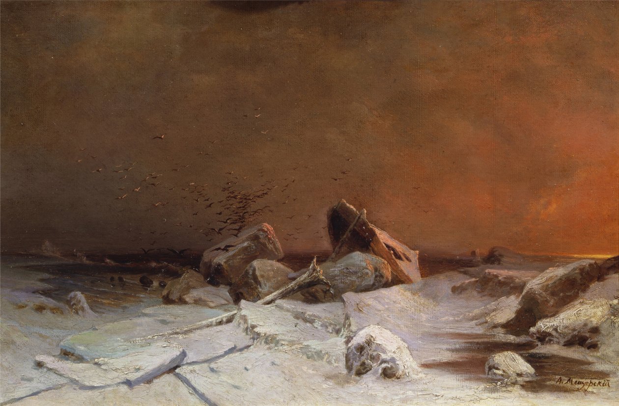 Debacle (tuval üzerine yağlı boya) by Arseniy Ivanovich Meshchersky