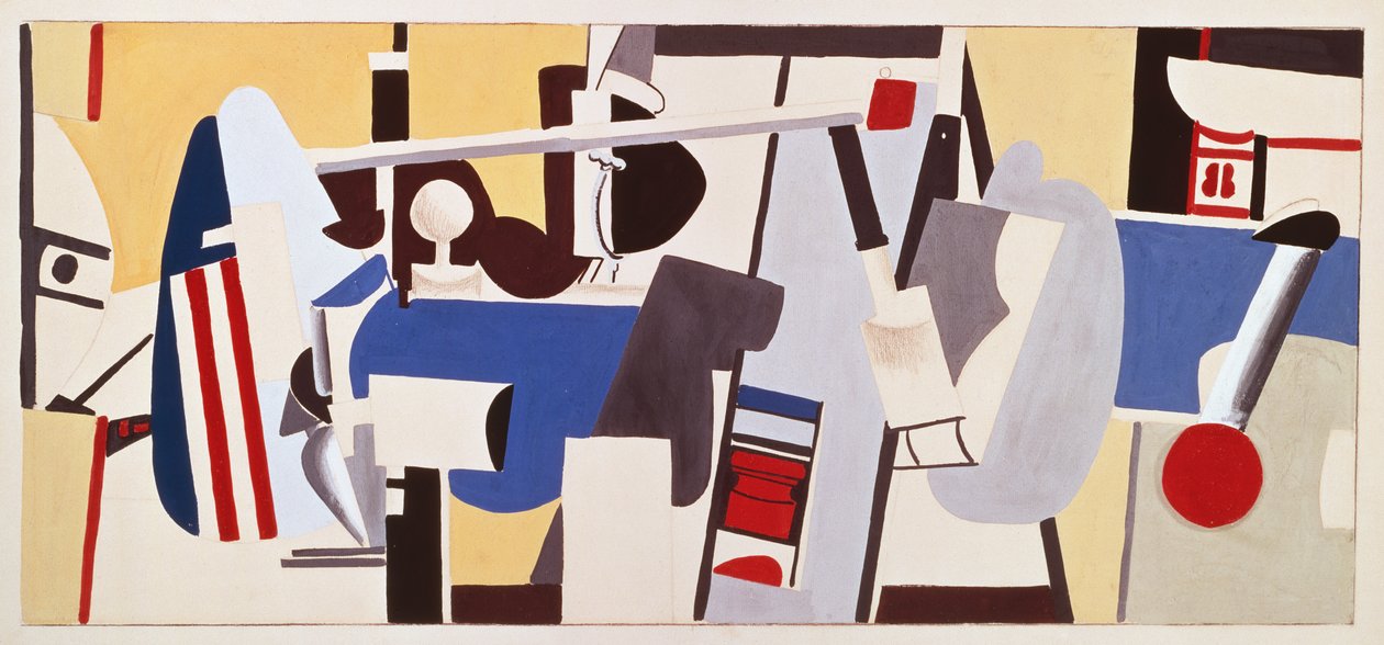 Yönetim Binası, Newark Havaalanı, New Jersey için duvar resmi çalışması by Arshile Gorky