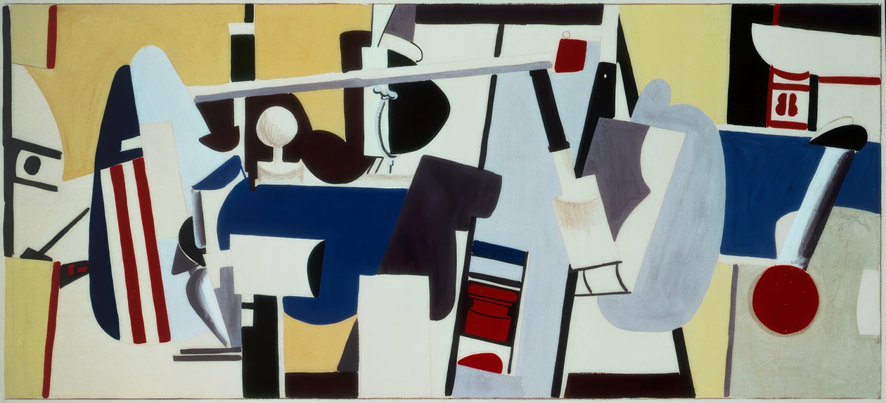 Newark Havaalanı, New Jersey İdari Binası için duvar resmi çalışması by Arshile Gorky
