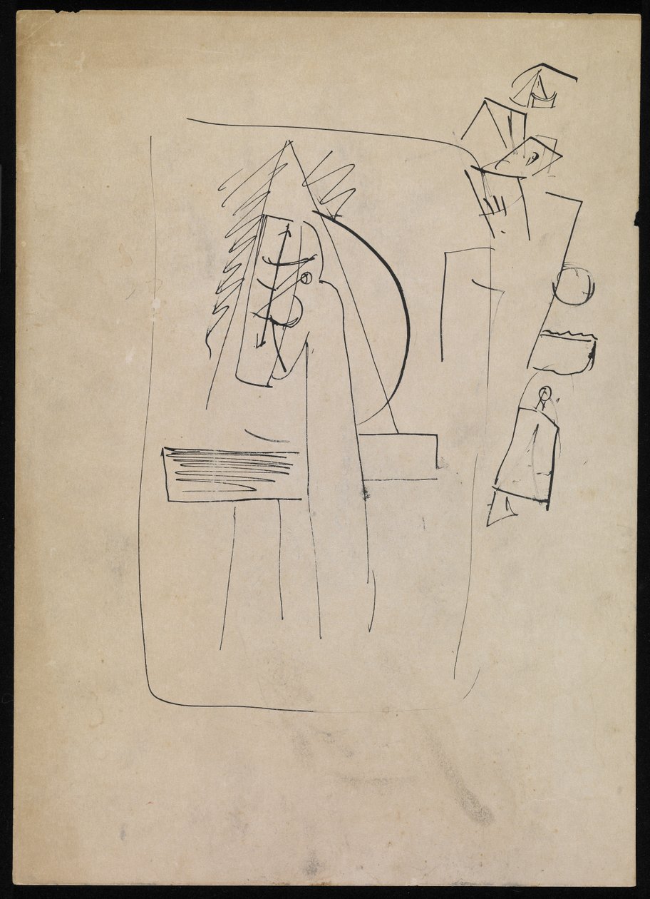 İsimsiz (kağıt üzerine kalem ve mürekkep) by Arshile Gorky
