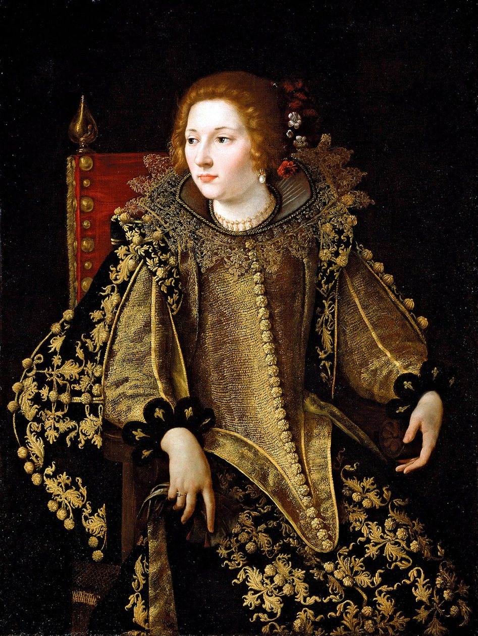 Oturan Bir Kadının Portresi (muhtemelen Caterina Savelli) c.1620 by Artemisia Gentileschi