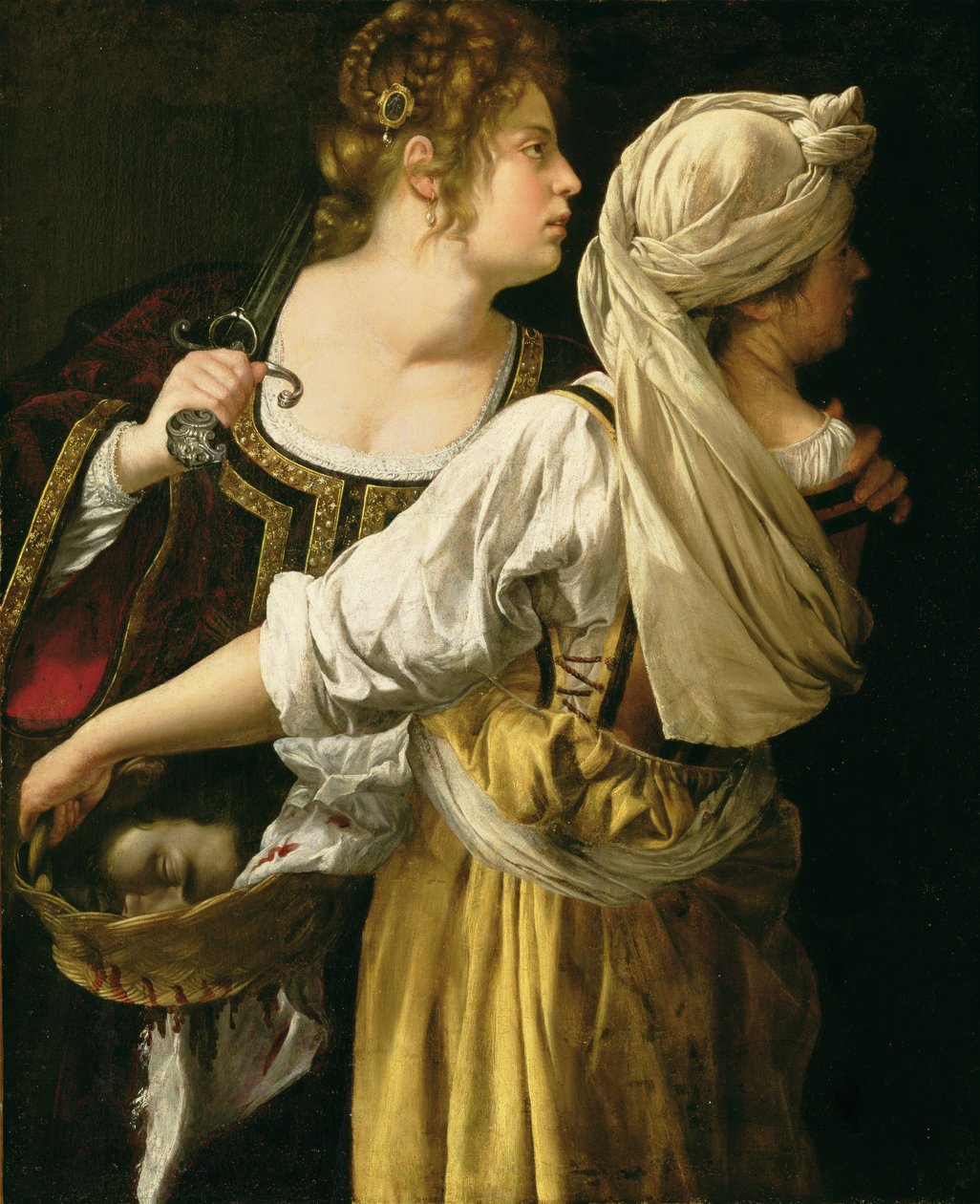 Judith ve Hizmetkarı (tuval üzerine yağlı boya) by Artemisia Gentileschi
