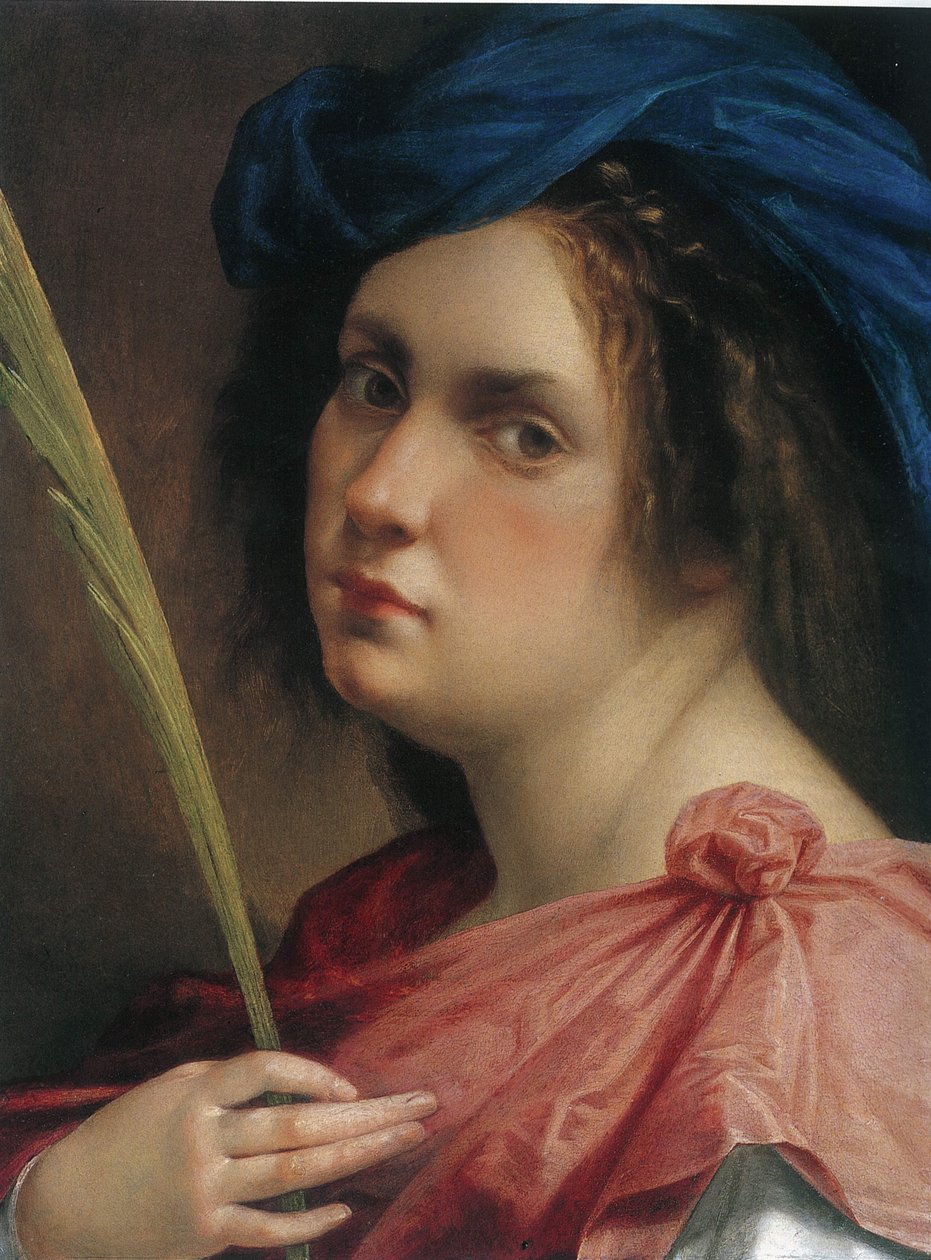 İskenderiyeli Aziz Catherine olarak Otoportre, c. 1618. by Artemisia Gentileschi