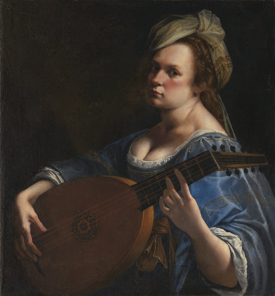 Bir Ud Oyuncusu Olarak Otoportre by Artemisia Gentileschi