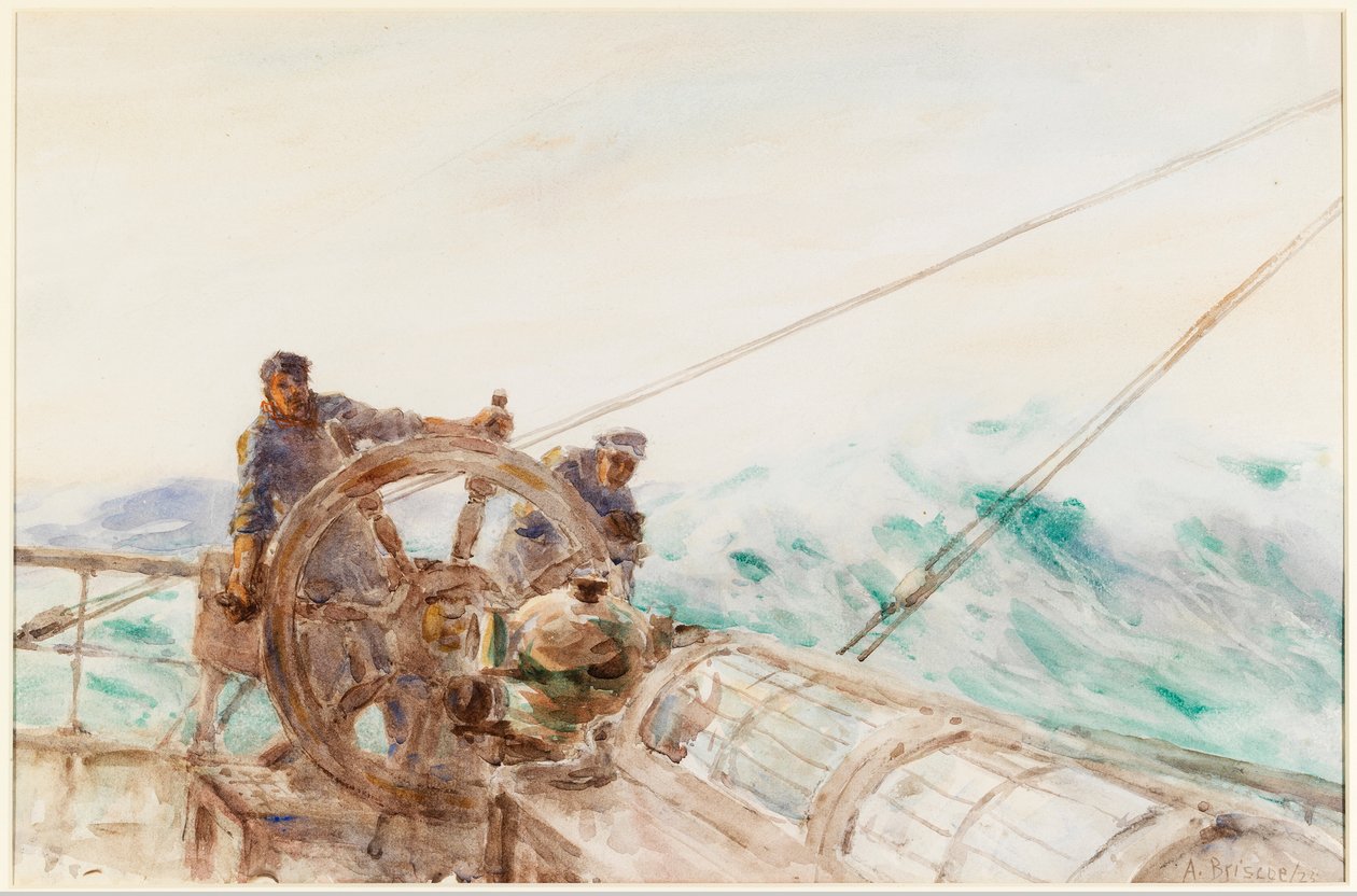 Aşağıdaki Deniz, 1925 (kağıt üzerinde kalem ve tuvalet) by Arthur Briscoe