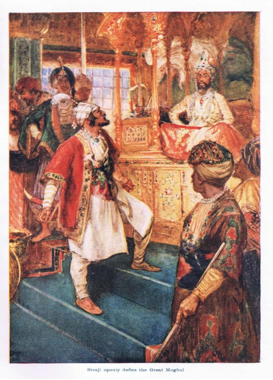 Sivaji, büyük Moğol'a açıkça meydan okuyor by Arthur David McCormick
