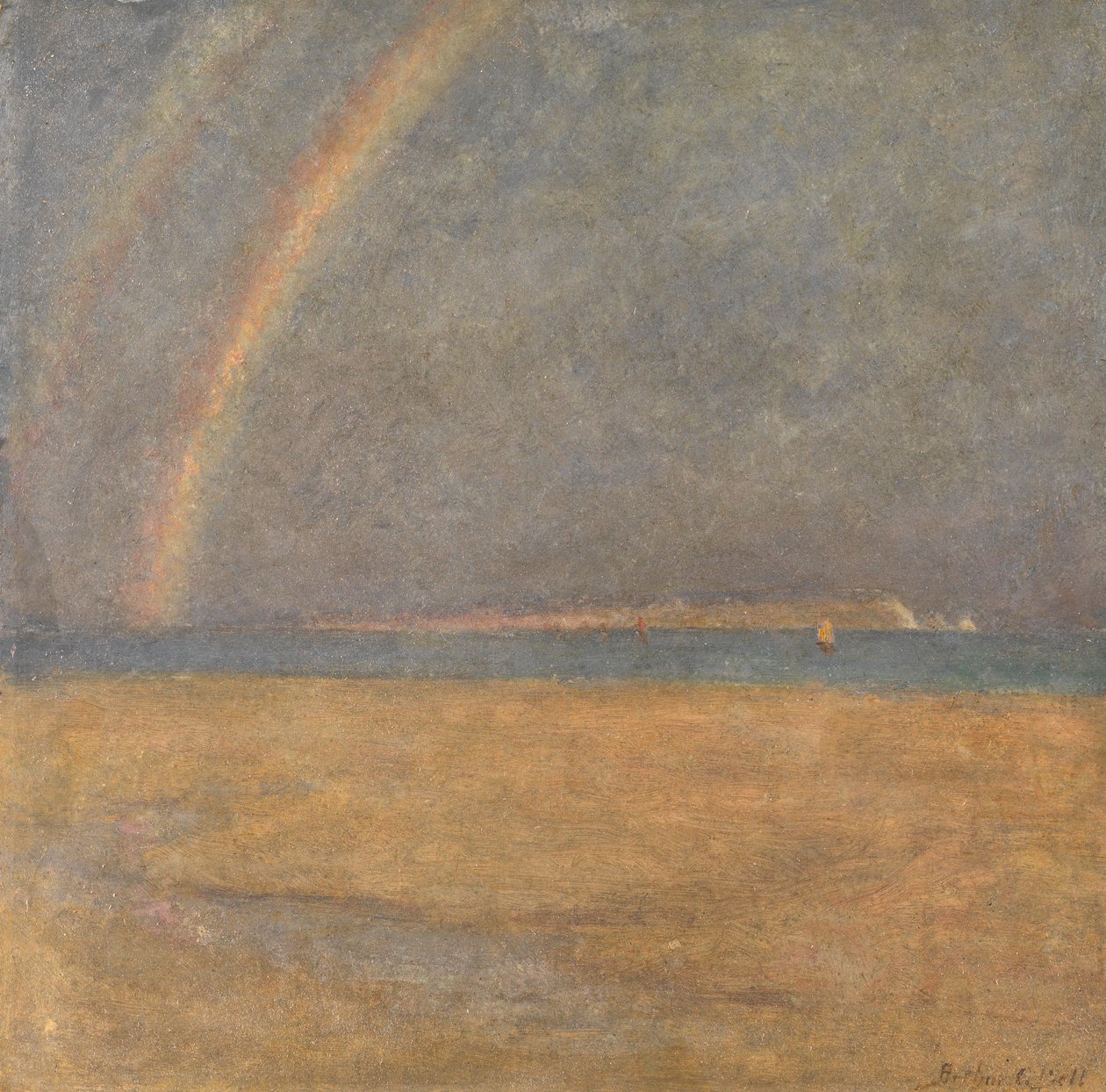 İğneler Üzerinde Gökkuşağı, Wight Adası, 1890 dolayları by Arthur George Bell