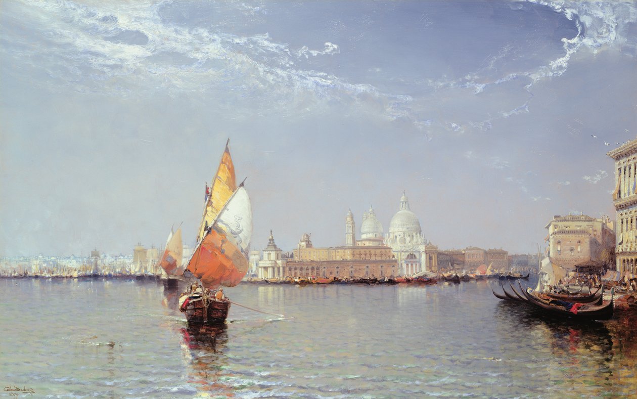 Uzaktan selam ile Venedik Kanalı Sahnesi by Arthur Joseph Meadows