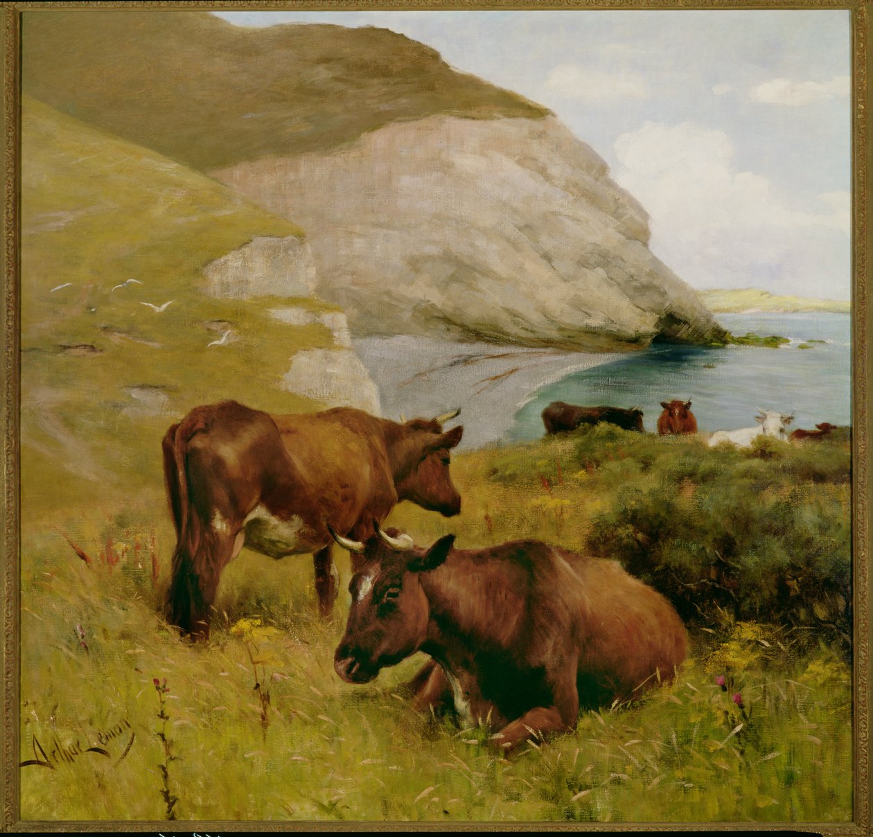 Kertenkele Noktası yakınında, Cornwall by Arthur Lemon