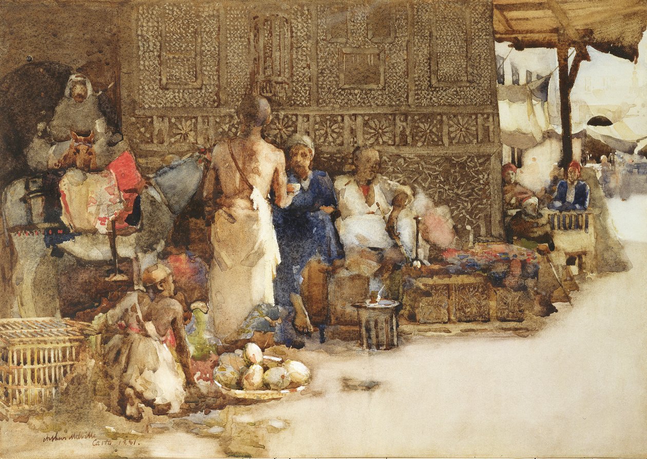 Kahire Kahve Tezgahı, 1881 by Arthur Melville