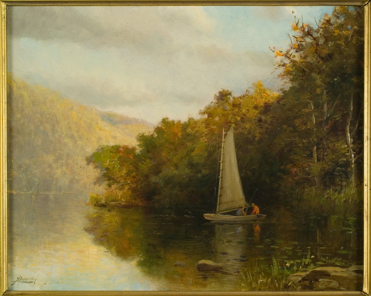 Nehirde yelkenli, 1875 dolayları by Arthur Quartley