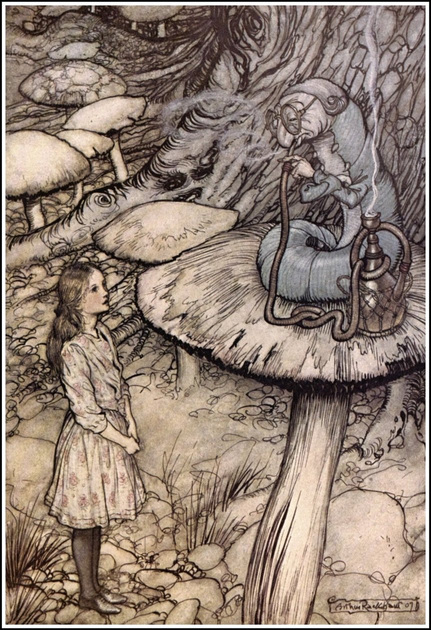 Alice Harikalar Diyarında Maceraları - Bir Tırtıldan Tavsiye by Arthur Rackham